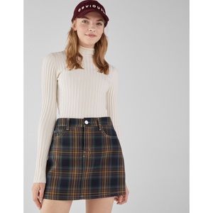 NWT Bershka Plaid Mini Skirt